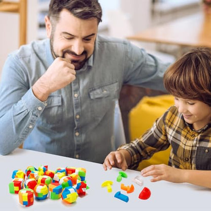 Bbiamsleep 20 Pcs Brain Teasers Puzzle Game Plastic Original 3D Sphere Puzzle Magic Ball Brain Teaser Puzzles Intelligence Game Puzzles for Boys and Girls Educational
