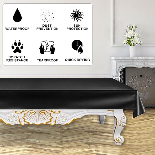 Pool Table Cover PVC Waterproof Dustproof for 7/8/9 Ft Billiard/Pool Table ,Black,7 Feet