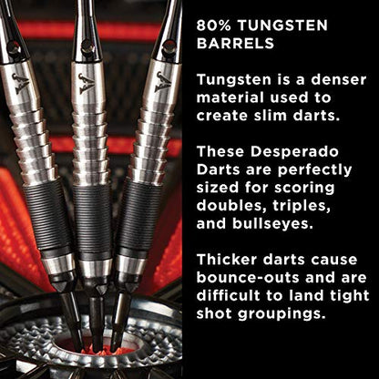 Viper Desperado 80% Tungsten Soft Tip Darts with Storage/Travel Case: Death Mark, 18 Grams - style: Fine Knurling