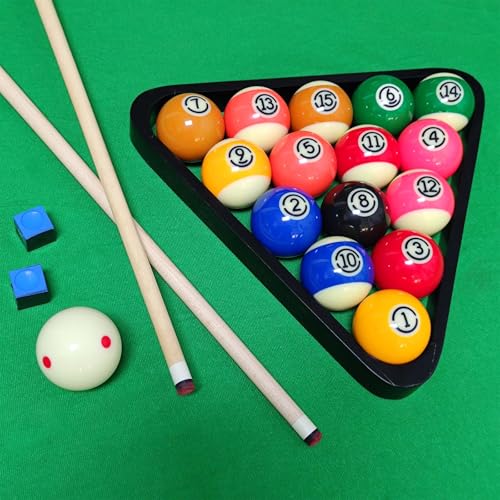 2-1/4" Pool Balls Billiard Set - 16 Resin Balls, Regulation Size & Weight, Complete Billiard Table Balls Set for Replacement, Pool Table Accessories & Billiards Pool Accessories