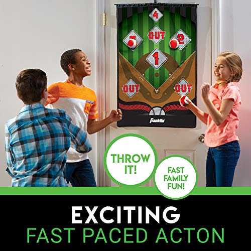 Franklin Sports MLB and NFL Target Toss Game - Kids Over The Door Mini Throwing Game - Perfect Indoor Toy for Kids - style: Baseball