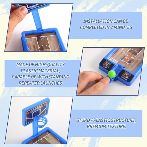 QOUBAI 12 Pack Mini Finger Basketball Shooting Game for Kids Adults Basketball Party Favors Handheld Desktop Table Basketball Game Toys Fidget Game Birthday Party Decorations Supplies