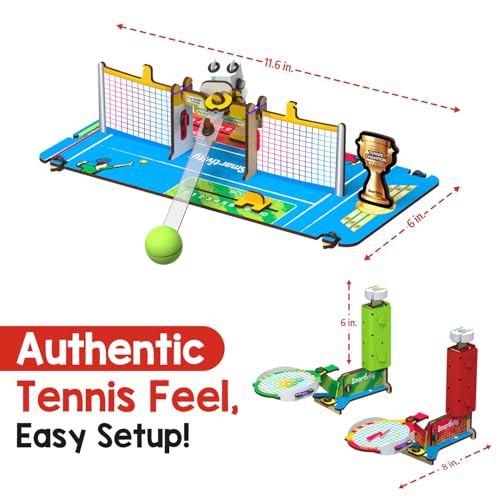 Smartivity DIY Tabletop Tennis - Pickleball Game for Kids 6 to 12, 2 Player STEM Toy with Mechanical Rackets & Scoreboard, Christmas, Birthday Gift for Boys & Girls Age 6, 7, 8, 9, 10, 11, 12 Years - style: Tabletop Tennis