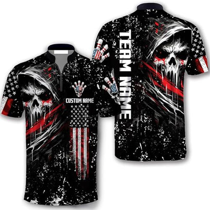 GABITA Personalized Bowling Jerseys for Men, Custom Bowling Shirts, Funny Bowling Shirts Gift for Bowler Team Player - color: A15