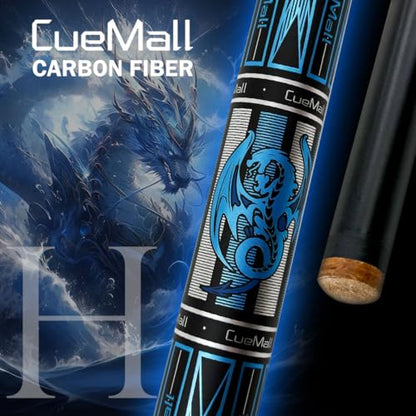 CueMall 58" 2-Piece Billiard Pool Cue Sticks,12.5mm Fiberglass Graphite Composite Billiard Cue Sticks,19oz Pool Sticks Tacos de billar for Adults Men/Women, House or Commercial/Bar Use - color: CueMall-H