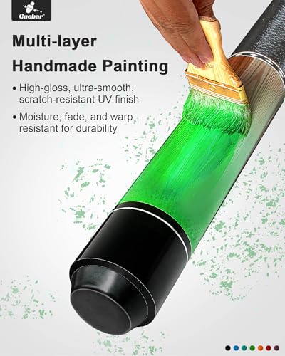 Set of 4 58" 2-Piece Pool Cue Sticks - 4 Distinct Colors, 18-21Oz | Weights 18,19,20,21 oz. Imitation leather grip. For adults/men/women, house bar/league play, or self-use/gift - color: Purple+Red+Green+Black