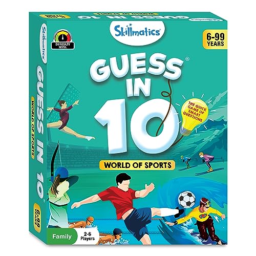 Skillmatics Guess in 10 Sports, Perfect for Boys, Girls, Kids, and Families Who Love Card Games, Toys, Travel Games, Gifts for Ages 6, 7, 8, 9 and Up - style: 7. Sports