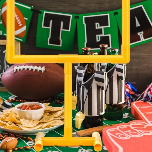 VioraWhite 2 Pcs Football Party Decoration 19.69" x 11.81" Plastic Football Goal Centerpiece Soccer Goal Post Field Post Decoration for Game Day Soccer Theme Party Decor - style: 19.69" X 11.81"