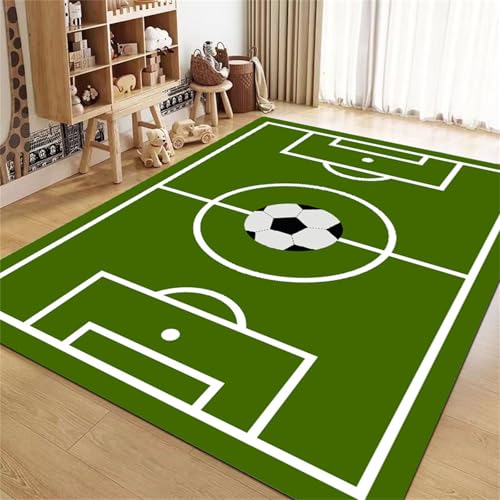 High end Durable Model Multifunctional Protective Mat for Gaming Chairs, Suitable for Wooden Floors(Football Field,80x160cm) - color: Football Field, size: 80x160cm
