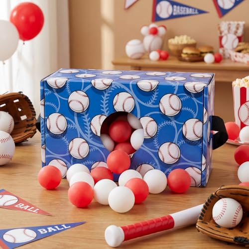 Shyyween 4 Pack Baseball Shaking Swing Balls Party Game, Waist Strap Shake Box Set with 80 Balls, Indoor Outdoor Birthday Carnival Family Games