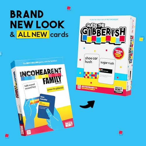 Guess The Gibberish Card Game for Families by Relatable, From The Creators of Incohereant, Fun Kids Games for Kids 12+, Game Night With Friends, Includes 400 Cards, Instructions, and 1 Sand Timer - style: Family