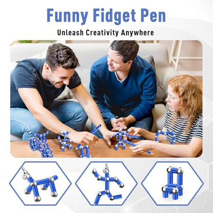 Gifts for Men Fidget Pen, Back to School Supplies, Anniversary Birthday Gifts for Teens Him Boyfriend, College School Supplies Gift for Teachers Teens Boys Girls, Multifunction Pen Cool Stuff Gadgets - color: Blue