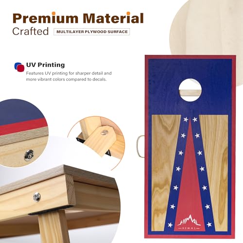 Himal Outdoors Cornhole Board Set, Choose 4 x 2 Feet Game Boards Includes 8 Corn Hole Toss Bags