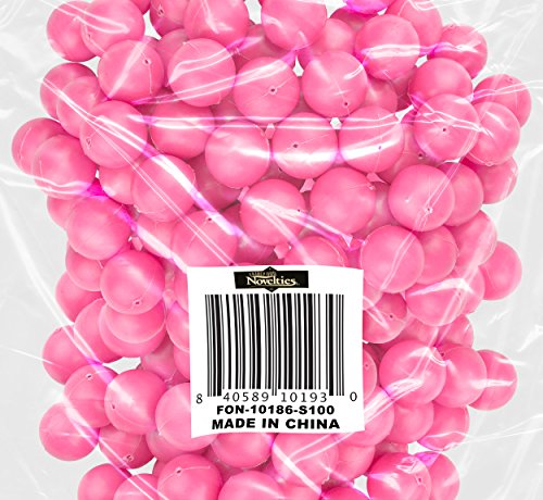 Fairly Odd Novelties 3/4" Mini Ping Pong/Table Tennis/Beer Pong Round Balls (100 Pack), 19mm, Pink - color: Pink