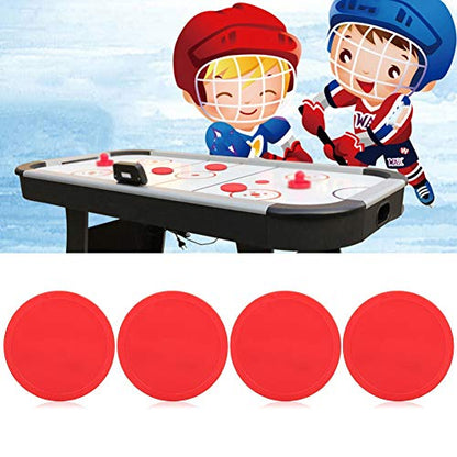 4 Pieces Plastic Air Hockey Pucks Replacement Round Pucks for Game Tables, Equipment, Accessories(（75mm）)