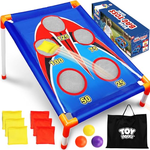 TOY Life Bean Bags Toss Carnival Games, Cornhole, Outdoor Toys for Kids Ages 4-8, Backyard Game Sports & Outdoor Play, Outside Toys for Ages 5-7, Family Lawn Yard Games Birthday Party, Gift for Boys - color: 1 Pack Bean Bags Toss Game