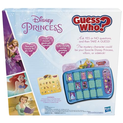 Hasbro Gaming Guess Who? Disney Princess Edition Kids Board Game, Fun Game for Families and Kids Ages 5 and Up, Easter Gifts for Boys and Girls, Preschool Games (Amazon Exclusive)