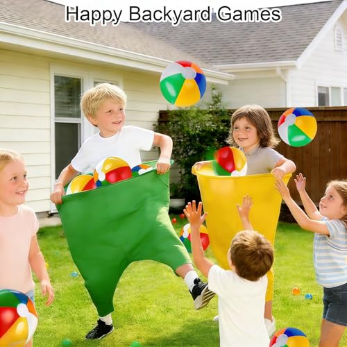 17 PCS Granny Pants Yard Game Easter Games Set, 2 Oversized Granny Funny Pants with 10 Balls, 2 Air Pumps, Outdoor Tossing Games for Kids Backyard Lawn Easter Carnival Party Reunion Gathering 4+ Ages - size: Small