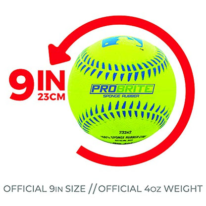 Franklin Sports - Pro Brite - Neon Rubber Teeball - MLB - Youth Tball - Baseball + Softball - Indoor & Outdoor Use - style: 12 pack