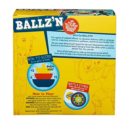 Little Kids Ballz'n | The Fast Paced Pong Ball Bouncing Trick Shots Game for Tipsy Adults and Family Night Fun Board Floor Party Adult Portable Easy Storage 2-6 Players