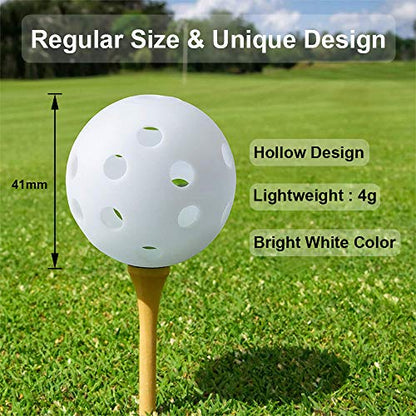 Practice Golf Balls for Backyard, Plastic Golf Training Balls 5 inch Indoor Golf Balls for Driving Range, Swing Training, Indoor Golf Simulators, Outdoor and Home Use - style: 100 PACK