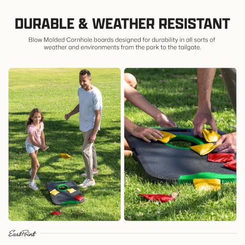 EastPoint Sports Go! Gater Cornhole – Light-Up and Travel Versions – Easy Storage & Light-Weight – Perfect for Outdoor and Indoor Play - style: Standard Board - Black/Green