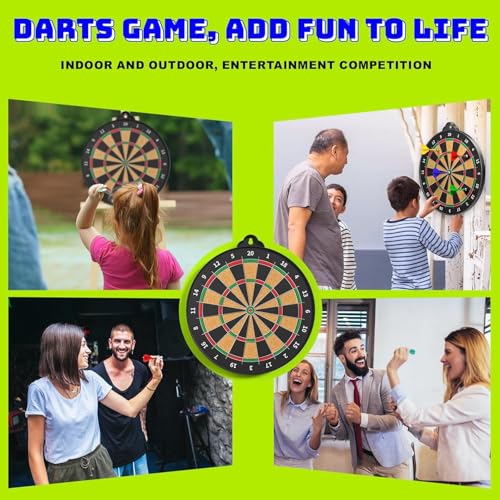 Magnetic Dart Board for Kids Indoor Outdoor Kids Games and Party Games, Christmas Birthday Gifts Toys for Boys Age 3-12 - style: Black