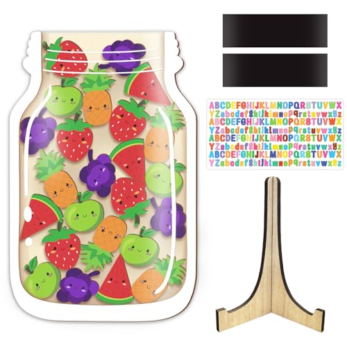 1 Set Magnetic Reward Jar for Kids Behavior Classroom, Personalized Summer Fruits Reward Jar Magnetic for Student Awards Home, Positive Behavior Training Tool for Potty Training Chore Chart - color: Fruits