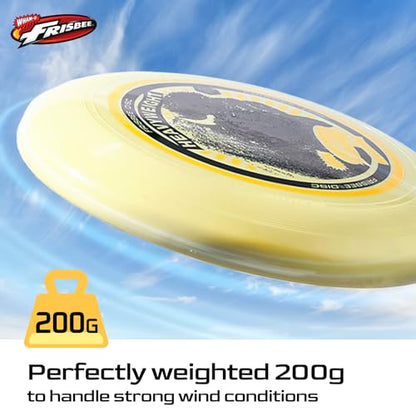 Wham-O Frisbee Heavyweight 200g Flying Disc, 11 Inch Stable Competition Sports Disc, Long Distance and Durable, for Outdoor Activities and Family Fun - color: Yellow + Blue