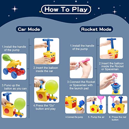 BAKAM Toddler Toys 3-4 for Boys Girls, Balloon Launcher & Powered Car Set, Fun Toddlers STEM Toy Balloon Pump Cars Racer Kit for Kids 3-5 (Duck) - style: Duck
