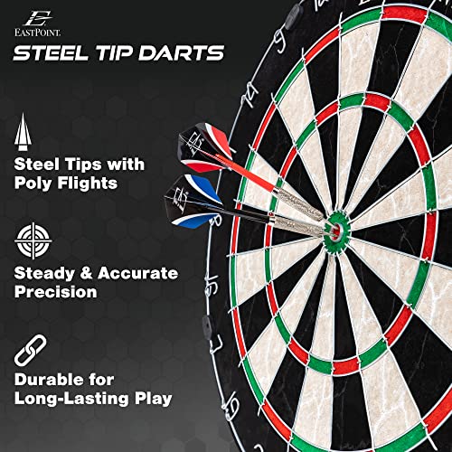 EastPoint Sports Dartboard with Scoreboard Set - Includes 3 Darts