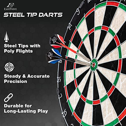 EastPoint Sports Dartboard with Scoreboard Set - Includes 3 Darts