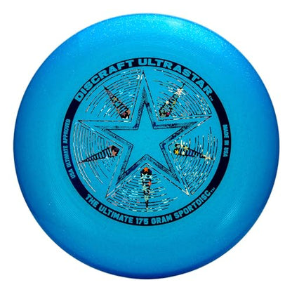Discraft Ultrastar Ultimate Discs 1 & 2 Packs, Standard Size, for Competitive & Casual Play - color: Blue Sparkle