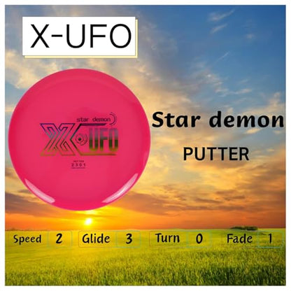 X-UFO Disc Golf Set - Disc Golf Starter Set, Includes 1 Putter, 1 Driver, and 1 midrange disc, Weighing 170-178 Grams Suitable for Beginners and Professional disc Golf tournaments - color: Set 4