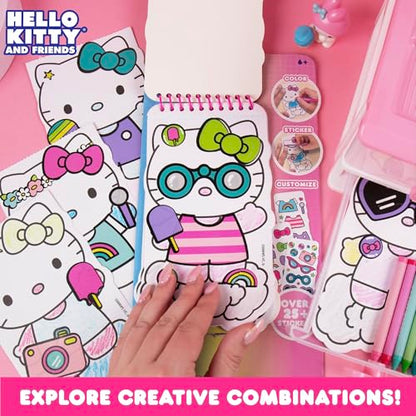 Hello Kitty and Friends 2-in-1 Coloring & Sticker Book, Includes 25+ Stickers, Crayons, Sanrio Sticker Book, 5 Year Old Girl Gift, Toddler Girl Toys, Hello Kitty Toys, Sanrio Stuff, Girl Toys Age 4-5 - style: Hello Kitty and Friends