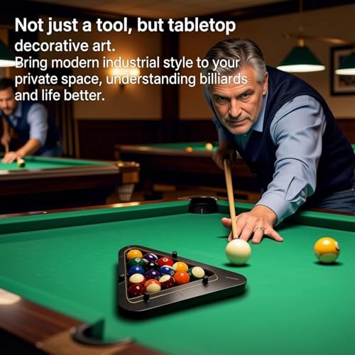 Billiard Rack System, Solid Wood Triangle & Diamond Pool Rack for 8-Ball & 9-Ball, Heavy Duty Tournament-Grade Accessory for Perfect Breaks