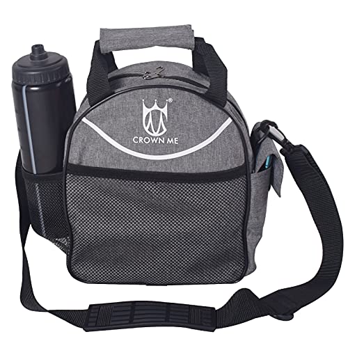 CROWN ME Disc Golf Set with 6 Discs and Mini Disc and Starter Disc Golf Bag - color: Grey
