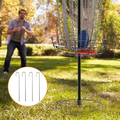 NQV PRO Disc Golf Basket,Heavy Duty 24 Chain Portable Target with Transit Bag, Outdoor/Indoor - size: 52in-Black
