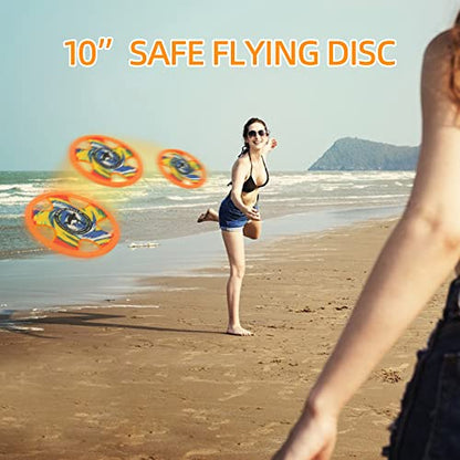 TurnWay Outdoor Two Soft Frisbee Throwing Disc, Flying Disc, Flying Saucer for Man and Woman in Yard, Beach, Lawn, Camping, Pool (Hurricane+ Inkjet) - color: Hurricane+ Inkjet