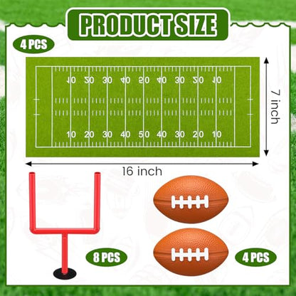 Simgoing 4 Set Soccer Football Centerpieces Table Decor Sports Party Decorations Pitch on The Table Game with 4 Flick Games Set Office Sports Party Favors(Football) - style: Football