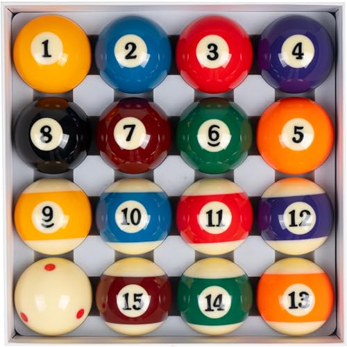 Collapsar Deluxe 2-1/4" Billiard Pool Balls Marble-Swirl Style Billiards Ball Complete 16 Ball Set (Several Style Available) - style: PRO Premium