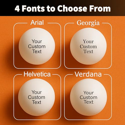 Uberpong Personalized Ping Pong Balls, Custom Text or Message, Party Gifts - color: Black, size: Pack of 50
