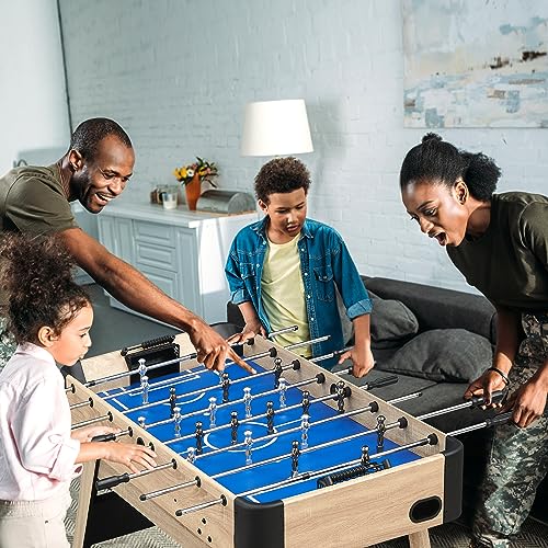 IDEALHOUSE 54 Inch Full Size Foosball Table, Soccer Table Game for Kids and Adults, Arcade Table Soccer for Home, Indoor Game Room Sport, Easy Assembly.