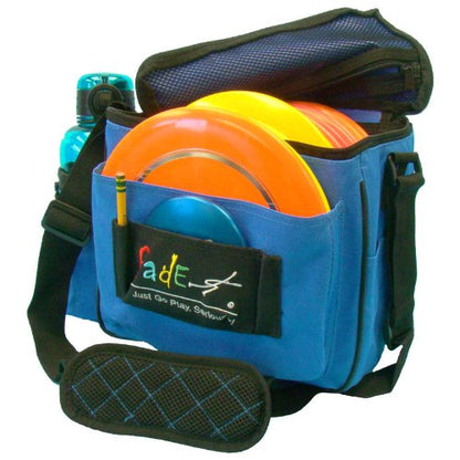 Fade Lite Disc Golf Bag – Compact, Lightweight, and Reliable Storage for New and Casual Players - Shoulder Strap Bag - Night Golf Bag - color: Royal Blue