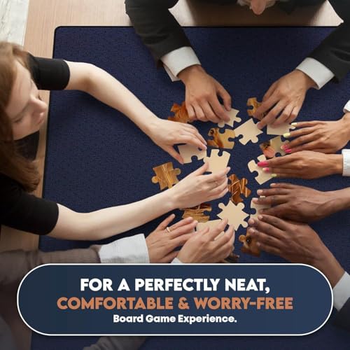 Board Game Mat TGC MTG Table Top Board Game Playmat for Card Gaming RPG, Dice Games, Water Resistant with Carry Storage Case 24 x 48 Inches, Black - color: Black