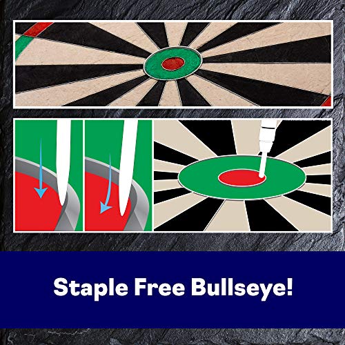 Viper Razorback WDF Accredited, Official Competition Bristle Steel Tip Dartboard Set with Staple-Free Razor Thin Spider Wire Self-Healing