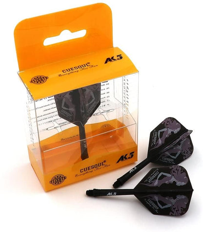 CUESOUL ROST Integrated Dart Flight and Shafts Meduim/Small/Large - color: Black Beauty, size: Size S-21mm