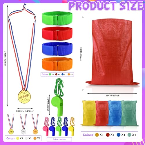 XIPEGPA 22 PCS Outdoor Potato Race Bags 3 Legged Race Bands for Outdoor Birthday Party Family Outside Yard Lawn Party Favors
