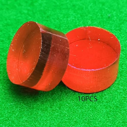 10 Pieces Break Jump Clear Cue Tip Billiard Pool Cue Tip Hard Professional Replacement for Player Billiard Beginners Snooker - color: red