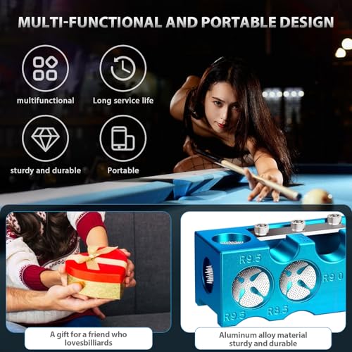 11-in-1 Billiards Pool Cue Tip Shaper, Pool Cue Tips Replacement Kit, Pool Cue Tips,Pool Cue Tip Tool for Replacement and Shaping Cue Tips - color: Blue